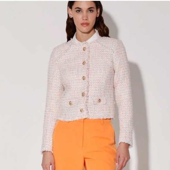 Walter Baker Jackets & Blazers - Walter Baker Isla Frayed Tweed Jacket Medium